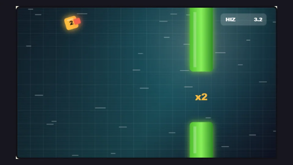 Flappy 2048 oynanış görüntüsü